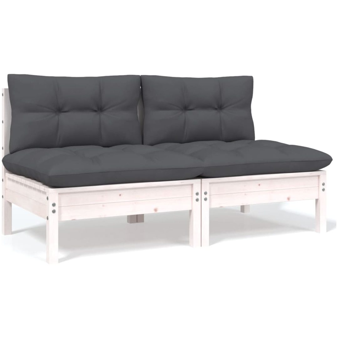 Loungegrupp med dynor 8 delar massiv furu vidaXL – bild 5