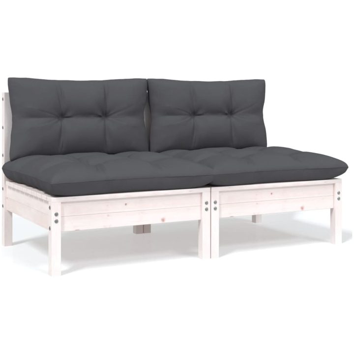 Loungegrupp med dynor 8 delar massiv furu vidaXL – bild 5