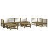 Loungegrupp med dynor 9 delar impregnerad furu vidaXL – miniatyr 2