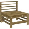 Loungegrupp med dynor 9 delar impregnerad furu vidaXL – miniatyr 4