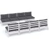 Loungegrupp med dynor 9 delar massiv furu vidaXL – miniatyr 2