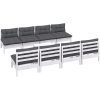 Loungegrupp med dynor 9 delar massiv furu vidaXL – miniatyr 3