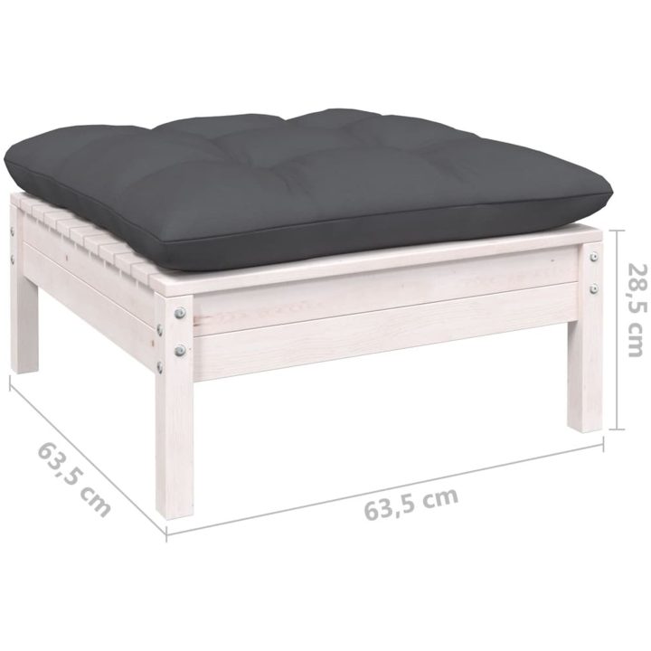Loungegrupp med dynor 9 delar massiv furu vidaXL – bild 9