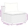 Loungegrupp med dynor brun konstrotting vidaXL – miniatyr 10