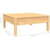 Loungegrupp med gräddvita dynor 3 delar massiv furu vidaXL – miniatyr 10