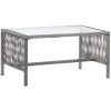 Loungegrupp trädgård med dynor 4 delar konstrotting antracit vidaXL – miniatyr 3