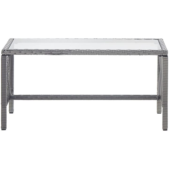 Loungegrupp trädgård med dynor 4 delar konstrotting antracit vidaXL – bild 4