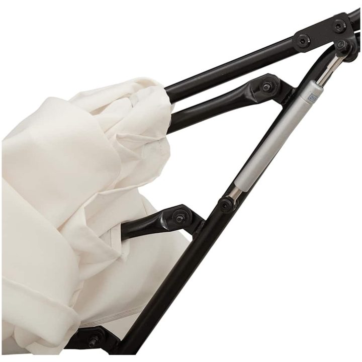 Loungesäng utomhus med sufflett och kuddar i konstrotting vidaXL 160 x 151 cm – bild 11