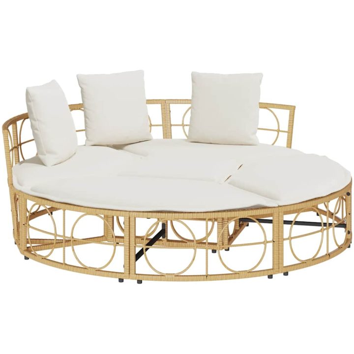 Loungesäng utomhus utan sufflett i konstrotting vidaXL 160 x 50 cm – bild 2