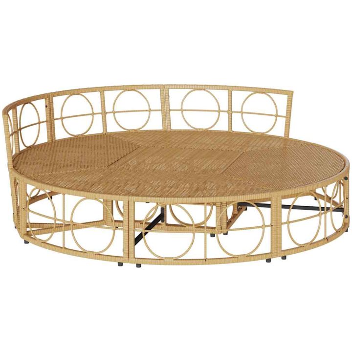 Loungesäng utomhus utan sufflett i konstrotting vidaXL 160 x 50 cm – bild 5