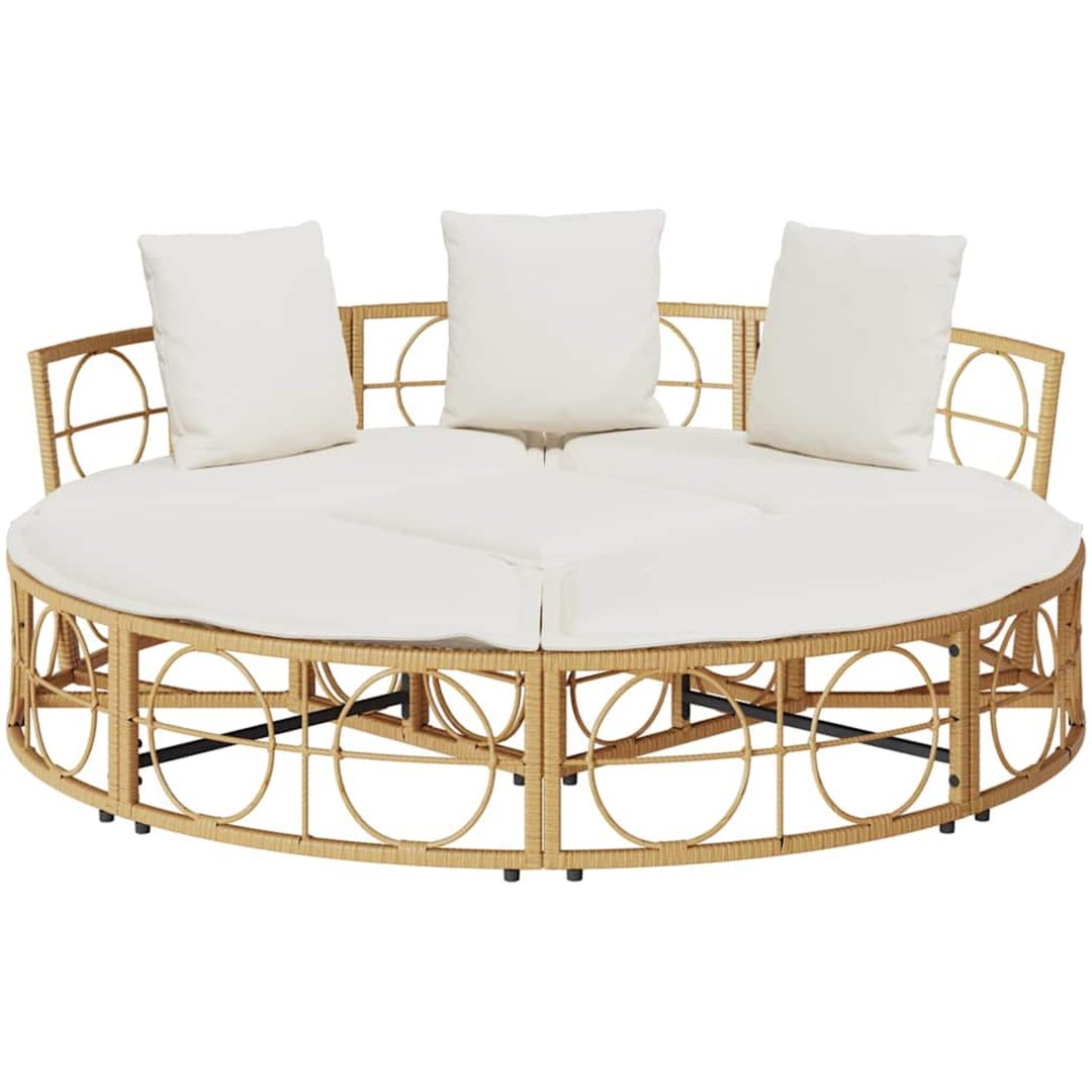 Loungesäng utomhus utan sufflett i konstrotting vidaXL 160 x 50 cm – bild 6