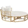 Loungesäng utomhus utan sufflett i konstrotting vidaXL 160 x 50 cm – miniatyr 7