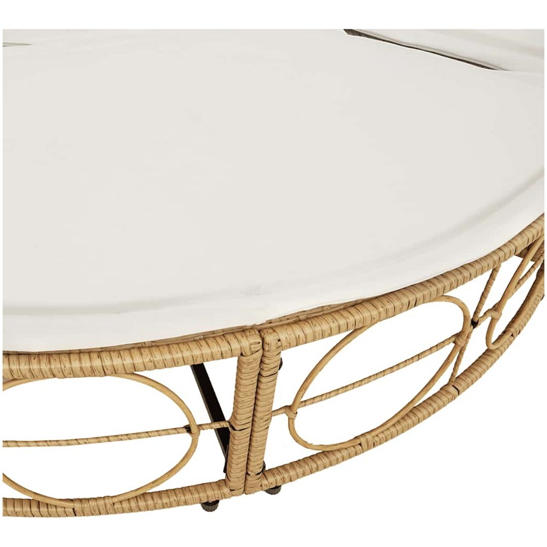 Loungesäng utomhus utan sufflett i konstrotting vidaXL 160 x 50 cm – bild 10