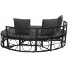Loungesäng utomhus utan sufflett svart konstrotting vidaXL 160 x 50 cm – miniatyr 8