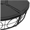 Loungesäng utomhus utan sufflett svart konstrotting vidaXL 160 x 50 cm – miniatyr 10