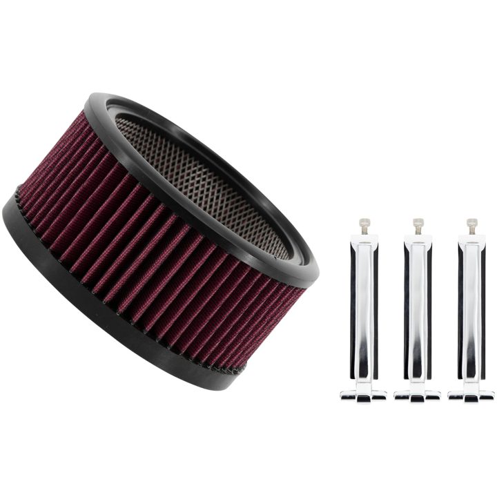 Luftfilter Big Power Kit Silver/chrome TRASK Luftfilter – bild 4