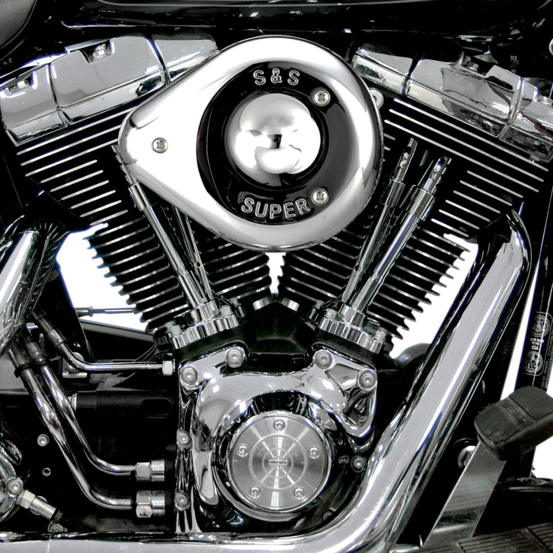 Luftfilter Teardrop Kit E/G förgasare S&S Cycle Kit / Chrome – bild 2