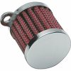 Luftfilter Till Vevhusventilation Röd/krom DRAG SPECIALTIES MINI CRANK CASE BREATHER – miniatyr 1