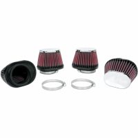 Luftfilter Universal Svart/Krom/Röd K & N