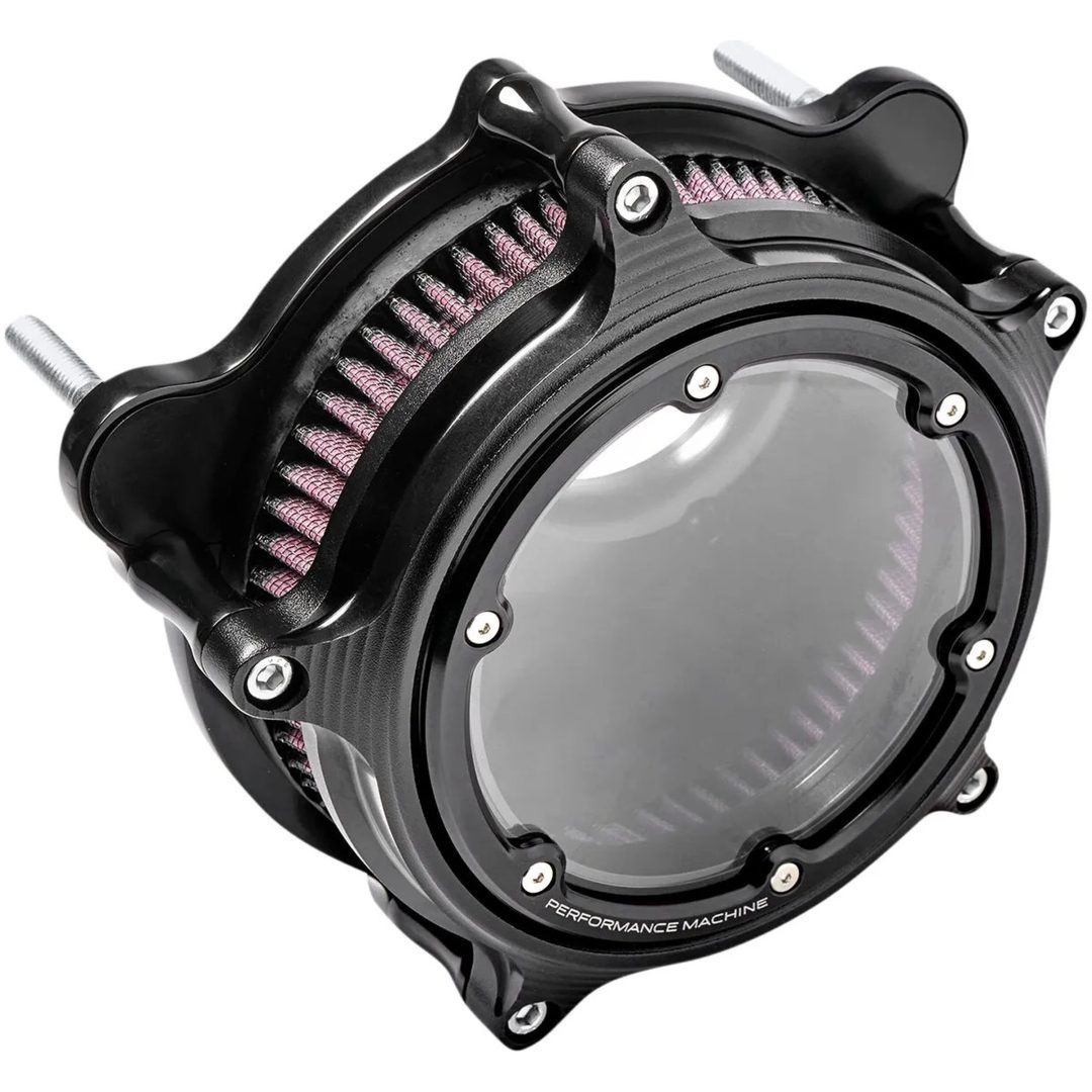 Luftfilter Vision Series Svart Aluminium PERFORMANCE MACHINE – bild 4
