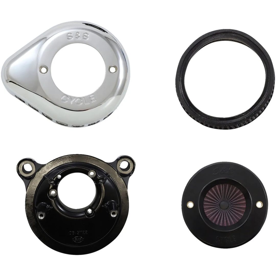 Luftfilterkit Air Stinger Stealth Silver/krom S&S Cycle Luftrenare – bild 2