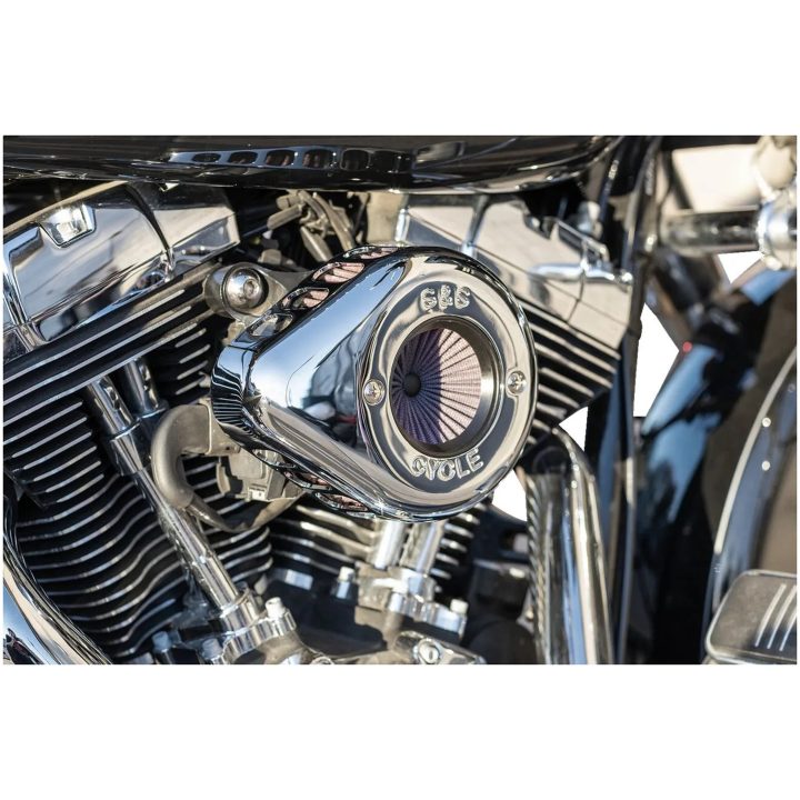 Luftfilterkit Air Stinger Stealth Silver/krom S&S Cycle Luftrenare – bild 5