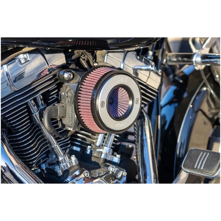 Luftfilterkit Air Stinger Stealth Silver/krom S&S Cycle Luftrenare – bild 4