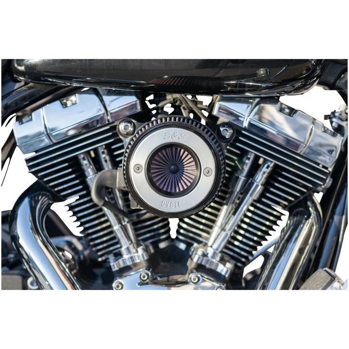 Luftfilterkit Air Stinger Stealth Silver/krom S&S Cycle Luftrenare – bild 5