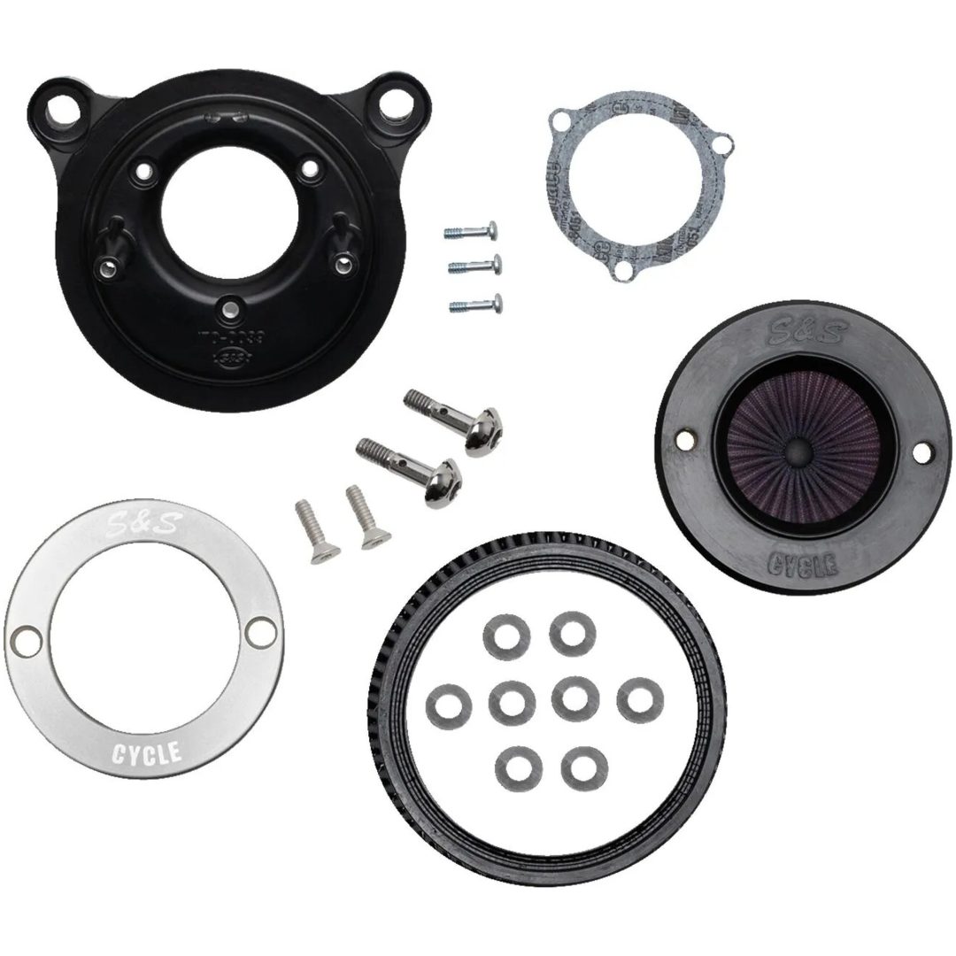 Luftfilterkit Air Stinger Stealth Silver/krom S&S Cycle Luftrenare – bild 7