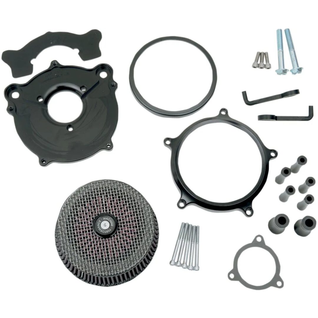 Luftfilterkit Super Gas Svart PERFORMANCE MACHINE – bild 3