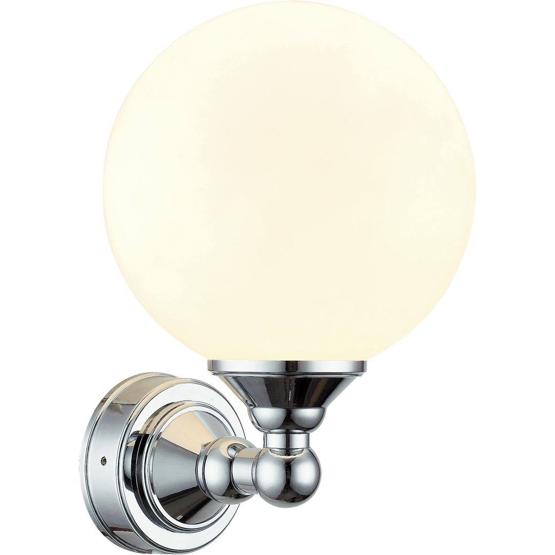 Lugano Vägglampa Bad, Krom/opal ANETA HOME Krom /Opalvit