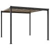 Lusthus antracit 3x3 m aluminium vidaXL – miniatyr 2