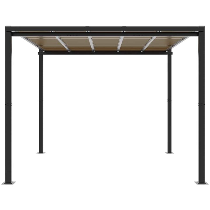 Lusthus antracit 3x3 m aluminium vidaXL – bild 3