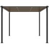 Lusthus antracit 3x3 m aluminium vidaXL – miniatyr 4