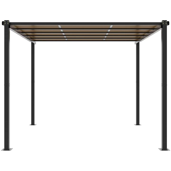 Lusthus antracit 3x3 m aluminium vidaXL – bild 4