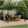 Lusthus antracit 3x3 m aluminium vidaXL – miniatyr 1