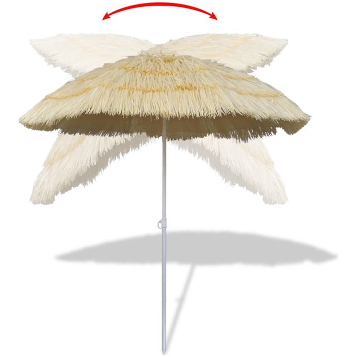 Lutbart strandparasoll Hawaii inspirerad vidaXL – bild 3