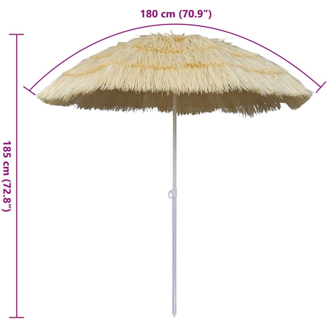 Lutbart strandparasoll Hawaii inspirerad vidaXL – bild 7