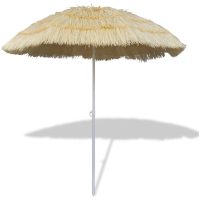 Lutbart strandparasoll Hawaii inspirerad vidaXL