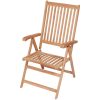 Lutningsbara trädgårdsstolar 2 st massiv teak vidaXL – miniatyr 2