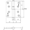 Lyftgångjärn 3248 ASSA GÅNGJÄRN 3248/57-110MM HÖ PP – miniatyr 2