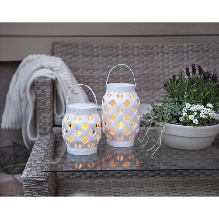 Lykta Flame lantern Vit Star Trading – bild 4