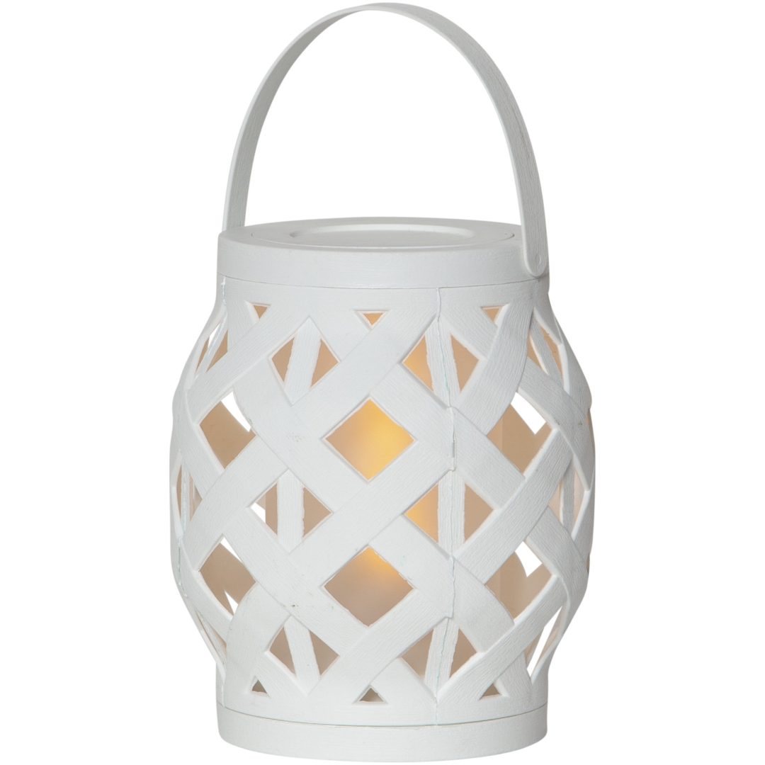 Lykta Flame lantern Vit Star Trading – bild 3