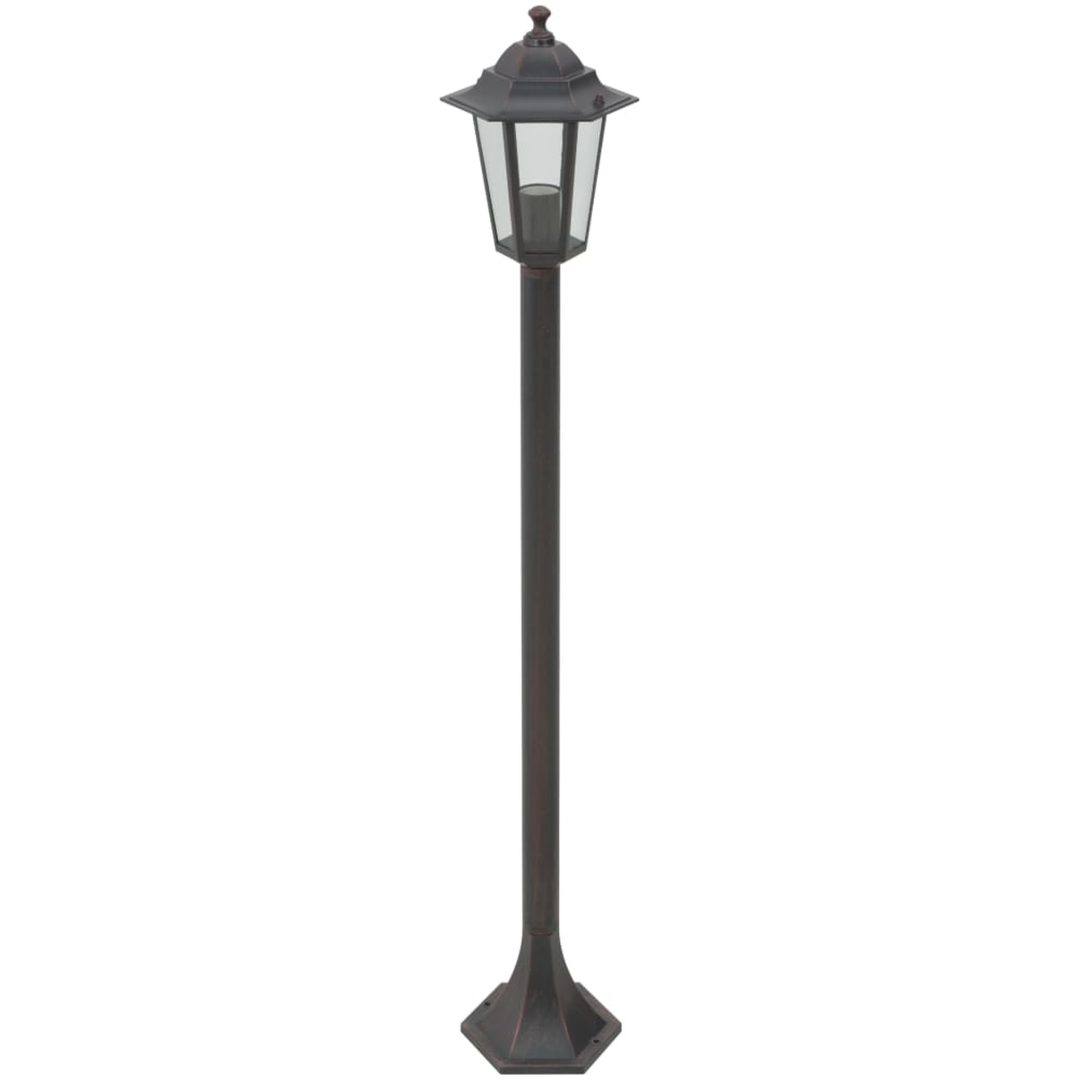 Lyktstolpar för trädgård 6 st E27 110 cm aluminium brons vidaXL – bild 2