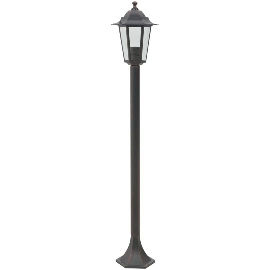 Lyktstolpar för trädgård 6 st E27 110 cm aluminium brons vidaXL – bild 3