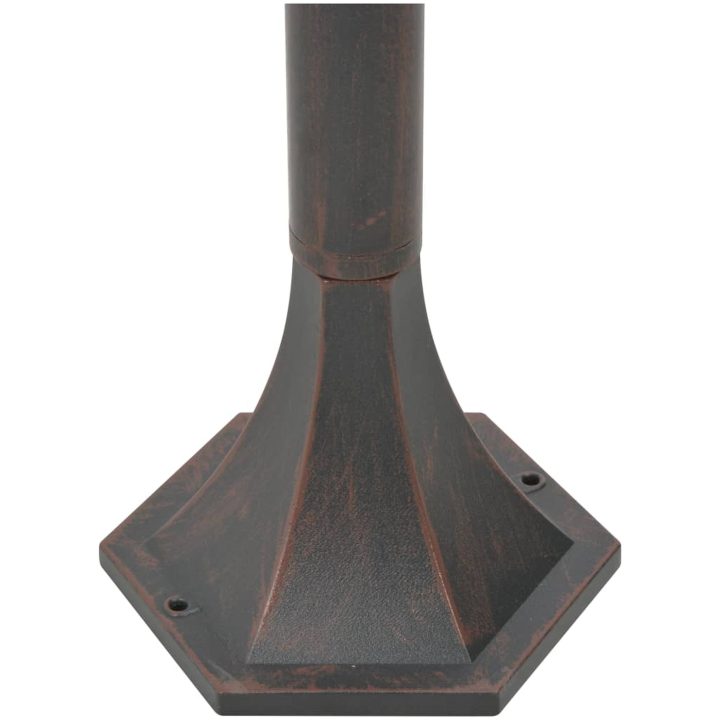 Lyktstolpar för trädgård 6 st E27 110 cm aluminium brons vidaXL – bild 5