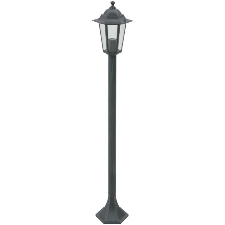 Lyktstolpar för trädgård 6 st E27 110 cm aluminium mörkgrön vidaXL – bild 2