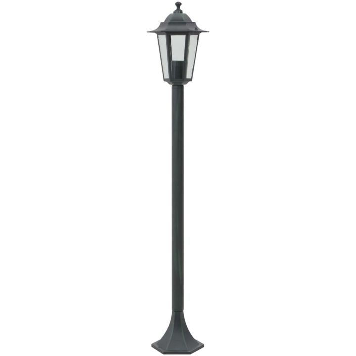 Lyktstolpar för trädgård 6 st E27 110 cm aluminium mörkgrön vidaXL – bild 3