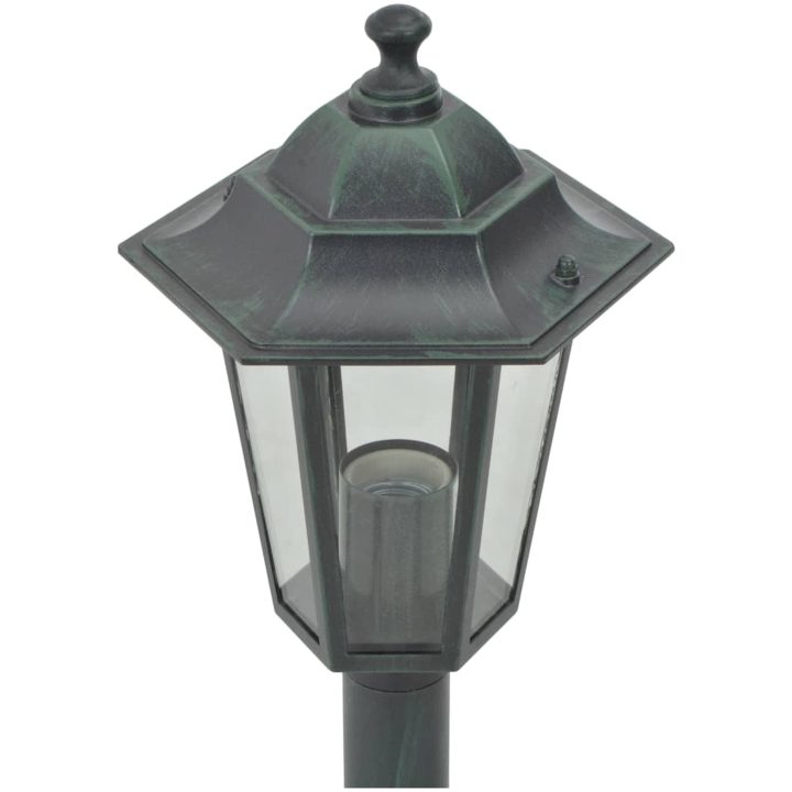 Lyktstolpar för trädgård 6 st E27 110 cm aluminium mörkgrön vidaXL – bild 4