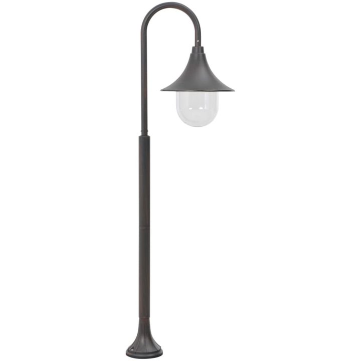 Lyktstolpe för trädgård E27 120 cm aluminium brons vidaXL – bild 2